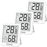 Thermometer Hygrometer innen digitales Mini LCD Thermometer innen 3 Stück und...