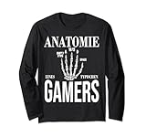 Anatomy Of A Gamer WASD T-Shirt Design Funny Langarmshirt