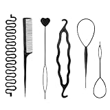 6 Stück Frisurenhilfe, Flechthilfe Haare Tool Kit DIY Style Mädchen Frauen Frisurenhilfe Band...
