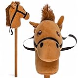 MIJOMA Hobby Horse – Steckenpferd aus weichem Plüsch – Ideal für Hobby Horsing & Rollenspiele...