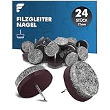 shinfly 24 Stück Filzgleiter für Stühle - Ø 22mm Stuhl Filzgleiter Nagel Möbelgleiter mit 4mm...
