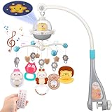 nickanck Baby Mobile, Baby Mobile Babybett mit Musik und Lichtern,Timing-Funktion,...