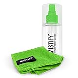 Mistify Natürlicher Bildschirmreiniger Set - 120ml Sprühflasche mit 1 Mikrofasertuch [Smartphones...