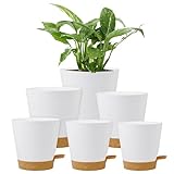 Homeuouz 6 Packs Blumentopf Selbstbewässernd, 20.3/17.8/16.5/15.2/14/12.7cm Pflanzentopf mit...