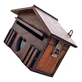 Gatuida Retro Holzbriefkasten für Wandmontage Wetterfeste Kreative Holz Villa Briefkasten mit...