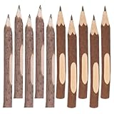 WRITWAA 10 Holzstifte Kugelschreiber Satz Rustikale Bleistifte aus Naturholz mit Rindenoptik 17cm...