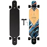 Longboard, 8-lagigem Ahornholz Cruiser komplettes Skateboard,Longboards für mädchen Erwachsene...