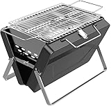 PNAJFUEL Gasgrill Holzkohlegrill Tragbarer Grill Für Zu Hause Koffergrill Klappbare...