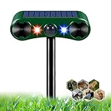 Katzenschreck Ultraschall, Solar Tiervertreiber Katzenabwehr, 2 Modi Ultraschall Abwehrmittel...