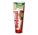 Nudossi Haselnuss-Nougat-Crème ohne Palmöl – 185 g Tube | 36% Haselnüsse für intensiven...
