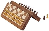 Schachspiel Ultimatives 17.78x17.78 cm Klassisches Holz Reise Schach mit Magnet Staunton Figuren und...