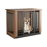 Hundehütten-Möbel, 80 cm, große Hundebox aus Holz, robuster Holzkäfig, Hundehaus für kleine,...