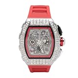 Yechiry Uhren für Herren, Mechanische Uhr mit Leuchtfunktion, wasserdichte Armbanduhr mit...