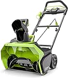 Greenworks GD40ST Einstufige Akku Schneefräse mit bürstenlosem Motor, 51 cm Räumweg, 30 cm...