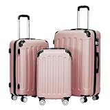 BEIBYE 2045 Zwillingsrollen 3tlg. Reisekoffer Koffer Kofferset Trolleys Hartschale in 20 Farben...