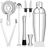 Gvolatee 750 ML Cocktail Set, 8 stück Edelstahl Shaker Mixer, professionelle Barkeeper zubehör,...