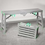 Tragbare, zusammenklappbare Arbeitsbühne mit 800 kg Belastbarkeit, verstellbare Höhe für...