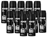 AXE Bodyspray Black im 12er Set, Deo ohne Aluminium 12x 150ml Deodorant Deospray Body Spray for Men...