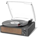 Trynnay Plattenspieler mit Lautsprecher Vinyl Schallplattenspieler Wireless LP Phonograph mit...