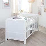 roba Babybett EASY SLEEP 70 x 140 cm inkl. Umbauecken - Mitwachsendes Gitterbett 3-fach...