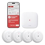 X-Sense Smart Wassermelder, WLAN Wassersensor, kompakter Überschwemmungssensor mit Einstellbarer...