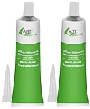 AGT Professional Silikonkleber: 2er-Set Hochtemperatur-Silikon-Dichtmasse, je 85ml,bis 350 °C,...