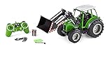Carson 500907347 RC Traktor mit Frontlader 1:16 - Ferngesteuertes Fahrzeug, Bauernhoffahrzeug für...