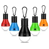 Campinglampe，LED Camping Laterne，5 Stücke Zeltlampe mit Karabiner Kinder Glühbirne Set,...