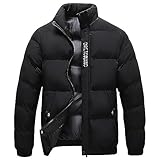 Generisch Warme Winterjacke Herren - Daunenmantel Herren Winter Bequeme Streetwear Herbstmantel Mit...