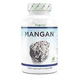vit4ever Mangan 10 mg - 365 Tabletten für 1 Jahr - Laborgeprüft (Wirkstoffgehalt & Reinheit) -...