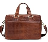 Marc Peter® Sydney Lehrertasche Herren Leder Vintage Aktentasche Laptoptasche Bürotasche...