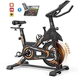 Kitopa Heimtrainer Fahrrad, Smart Hometrainer Fahrrad mit Bluetooth App & LCD-Monitor, Leises...