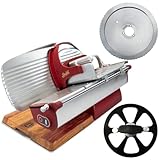 Berkel Home Line 250 Plus rot matt – Aufschnittmaschine mit stufenloser Schnittstärke,...