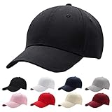 Baseball Cap Herren Damen，Unisex Kappe Verstellbar Reine Farbe Baseboard Baseballkappe...