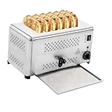 Brotbackmaschine, 6-Scheiben-Toaster aus Edelstahl 220V für Haushalte und Gastronomie mit fünf...