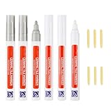 EUZUXU 6 Stück Fugenstift, Fugenweiß Stift für Fliesen im Badezimmer, Fugen Reparatur Stift mit...