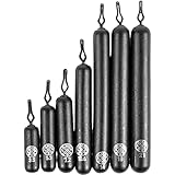 LMAB Tungsten Drop Shot Gewichte Set bleifrei, Stab Form, lackiert mit Klemmöse, zum Dropshot...
