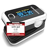 GRUNDIG Pulsoximeter Sauerstoffsättigung Oximeter - Hochpräzises Fingeroximeter Messgerät zur...