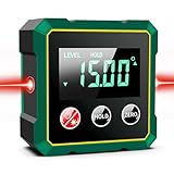 Digitaler Winkelmesser Neigungsmesser Laser Wasserwaage mit LCD Display, USB Wiederaufladbarer...