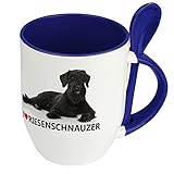 digital print Hundetasse Riesenschnauzer - Löffel-Tasse mit Hundebild Riesenschnauzer - Becher,...