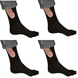 Penis-Socken, lustige bunte Socken, lustige Socken, lustige Socken, Geschenk, Schwarz, 4 Paar, One...