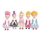 Mini Girl Doll - 5-teiliges Miniatur-Puppen-Set | Spielen Sie eine Spielzeugpuppe mit Haaren...