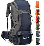 jianyana Wanderrucksack 50L Trekkingrucksack Regenhülle Reiserucksack Wasserdichter Campingrucksack...