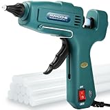 Feuerfest 100W Heißklebepistole Große(Nicht Klein), Heissklebepistole mit 12 Stück...