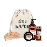 L'Oréal Men Expert Bartpflege Set mit Bartöl, Bartshampoo, Bartkamm und Bart Styling Pomade,...