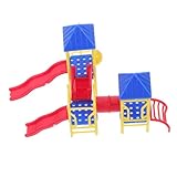 HONITANO Miniatur Spielplatz Modell DIY Sandtisch Dekoration mit Bunter Mini Rutsche Leichtes...