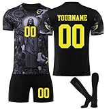 Generisch Brasilien Fußballtrikot Personalisiert für Kinder/Erwachsener mit Eigenem Namen Nummern,...