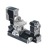ZHRUI Hochleistungs-Mini-Drehmaschine, 60 W, aus Metall, Heimwerker, 4-Achsen, Drehmaschinen,...