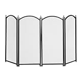 Relaxdays Funkenschutzgitter, 4 teiliges Gitter gegen Funkenflug, Kamin Funkenschutz, HxB: 54x97,5...