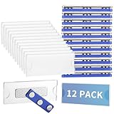 12 Stück Namensschilder Magnet, Namensschilder Magnet 75 x 30mm, Name Plate für kleidung...